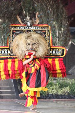 Jakarta, 09 November 2024 Reog Ponorogo, Barongan or Singa or Singo Barong In Action clipart