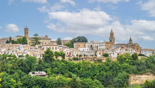 Panorama Krásné Vesnice Atri Kopci Abruzzo — Stock fotografie