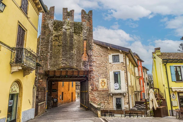 Valeggio Italië 2022 Prachtige Gekleurde Huizen Van Het Gehucht Borghetto — Stockfoto