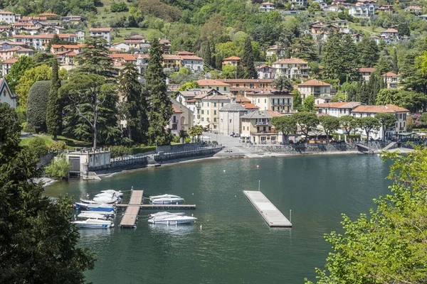 Lenno Italy 2022 High Angle View Lenno Lake Como — 图库照片