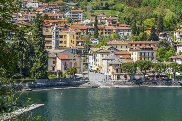Lenno Włochy 2022 Wysoki Kąt Widzenia Lenno Jeziorze Como — Zdjęcie stockowe