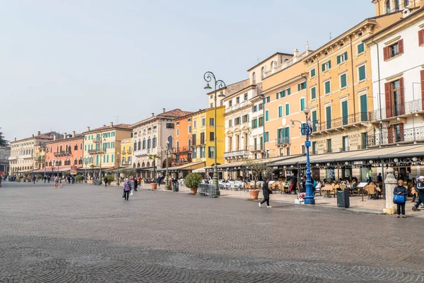 베로나 이탈리아 2022 외관을 집들이 아름다운 베로나 광장의 — 스톡 사진