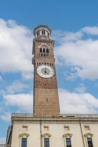 Verona Italia 2022 Hermosa Torre Lamberti Verona — Foto de Stock