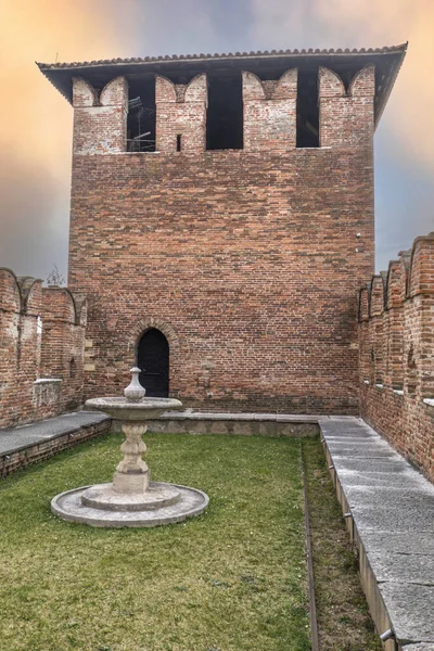Verona Italië 2022 Het Prachtige Castelvecchio Verona Bij Zonsondergang — Stockfoto