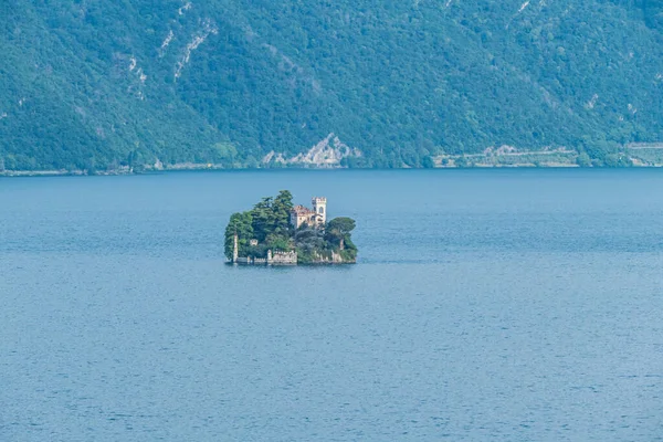 Monte Isola Italy 2022 Aerial View Loreto Island Lake Iseo — 스톡 사진