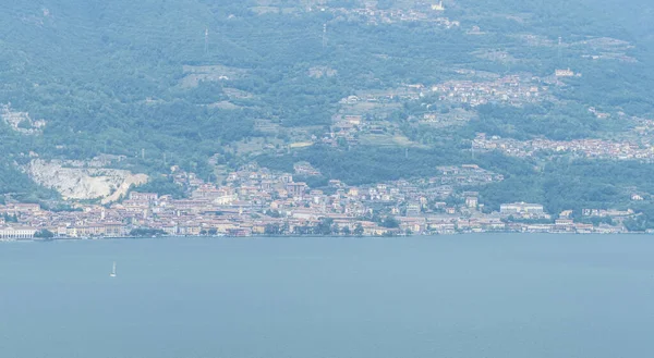 Vista Aérea Lovere Lago Iseo — Fotografia de Stock