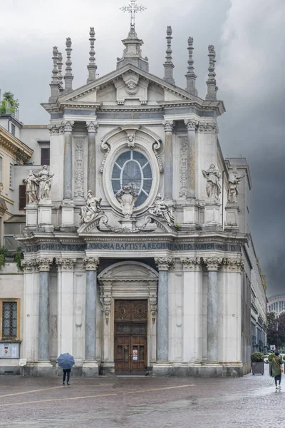 Turyn Włochy 2022 Kościół Santa Cristina Turynie — Zdjęcie stockowe