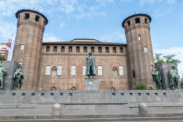 stock image Turin, Italy - 05-06-2022: The beautiful facade of Palace Madama in Turin