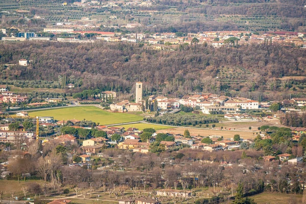 Вид Воздуха Красивую Церковь Манербе — стоковое фото