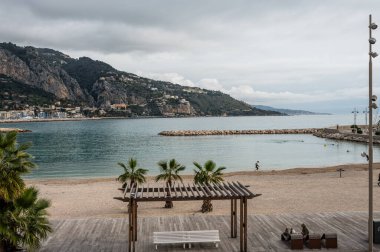 Menton 'un güzel plajı