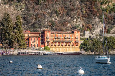 Cernobbio, italy - 03-03-2023: Beautiful ville in the Lake of Como in Cernobbio