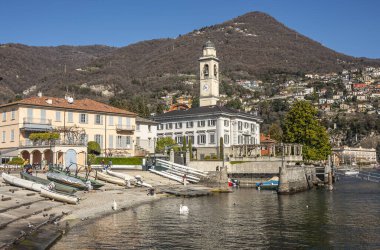 Cernobbio, italy - 03-03-2023: the beautiful promende of Cernobbio