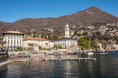 Cernobbio, italy - 03-03-2023: the beautiful promende of Cernobbio