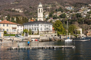 Cernobbio, italy - 03-03-2023: the beautiful promende of Cernobbio