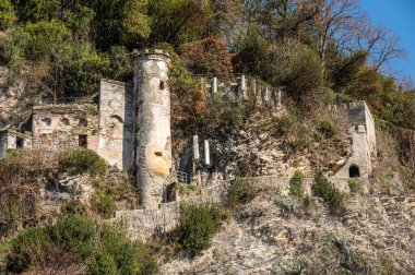 Cernobbio, italy - 03-03-2023: Beautiful ancient tower in Cernobbio