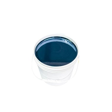 Koyu mavi boya sıvısıyla kovayı aç