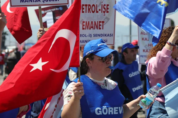Конак Ізмір Туреччина 2023 Профспілки Політичні Партії Святкують Травня Міжнародний — стокове фото
