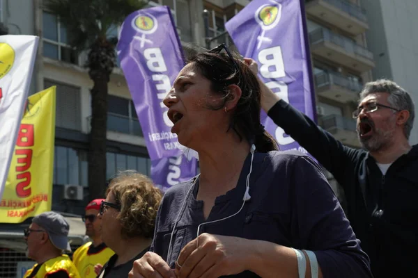 Κόνακ Σμύρνη Τουρκία 2023 Εργατικά Συνδικάτα Και Πολιτικά Κόμματα Γιορτάζουν — Φωτογραφία Αρχείου