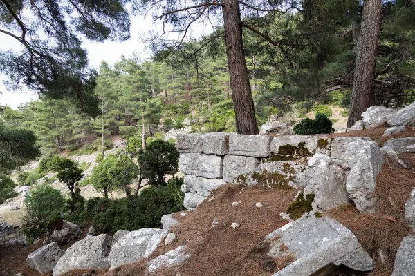 Kitanaura Ancient Lycian City Mountains Kemer Antalya Turkey City Has — Stock Photo, Image
