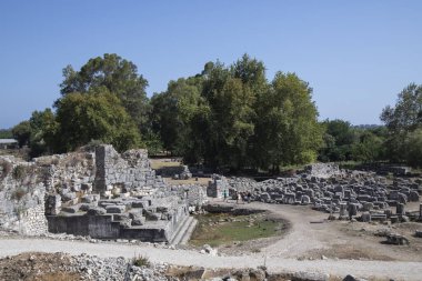 Antalya, Türkiye - 08-01-2023: Antik Limyra kentinin kalıntıları. 