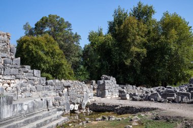 Antik şehir Limyra 'nın kalıntıları. Antalya, Türkiye.
