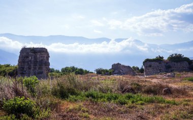 Antik şehir Limyra 'nın kalıntıları. Antalya, Türkiye.