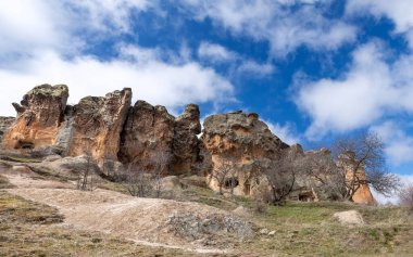 Eskisehir 'in Yazilikaya kentindeki Midas Anıtı. Midas Anıtı (Yazilikaya). Phrygian Vadisi. Tarihsel Phrygia ve Gordion coğrafyası. 