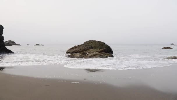 Brookings Oregon Abd Deki Harris Beach State Park Kayalar Deniz — Stok video