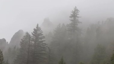 Castella California, ABD yakınlarındaki Crags Kalesi Eyalet Parkı 'nda şiddetli rüzgar ve fırtına var..