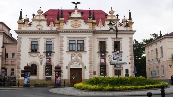 Rzeszow Polônia Junho 2023 Edifício Teatro Uma Antiga Cidade Europeia — Vídeo de Stock