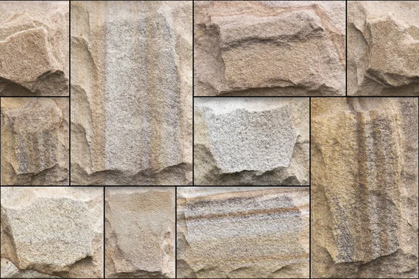 天然石の壁の背景 石の壁のタイルデザイン — ストック写真
