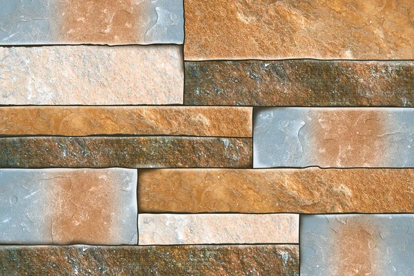 Natural Stone Wall Background Stone Wall Tiles Design — Stock Photo, Image