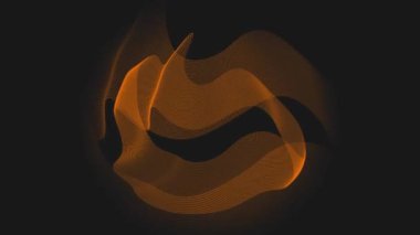 İnce çizgileri olan soyut bir animasyon formu karanlık bir arkaplanda dalgalar halinde hareket eder. Çizgiler sorunsuz akıyor, büyüleyici ve dinamik bir görsel etki yaratıyor. Bu animasyon dijital sanat projelerinde ve hareketli grafiklerde kullanmak için mükemmeldir..