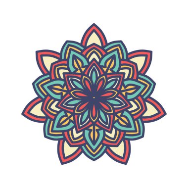 mandala Asya dini süs vektör çizimi