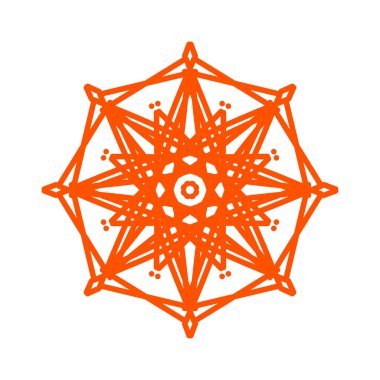 mandala Asya dini süs vektör çizimi