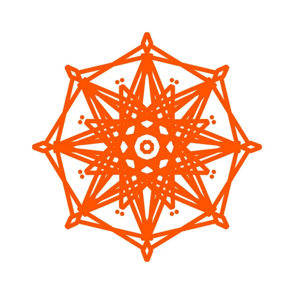 Mandala Asiático Ornamento Religioso Vector Ilustración — Vector de stock
