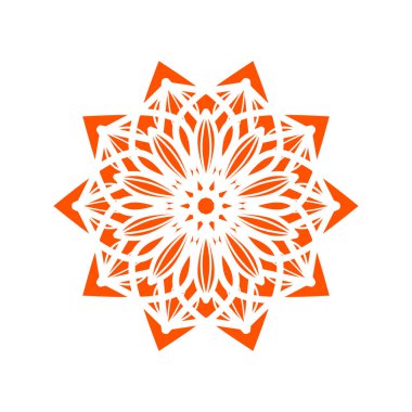 desen çiçek mandala vektör çizimi. Süslü lüks mandala deseni