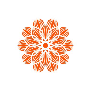 desen çiçek mandala vektör çizimi. Süslü lüks mandala deseni