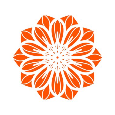 desen çiçek mandala vektör çizimi. Süslü lüks mandala deseni