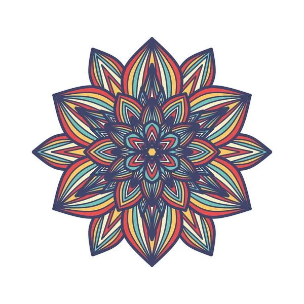Mandala Gribouillé Vecteur Dessiné Main Mandala Ethnique Avec Ornement Tribal — Image vectorielle
