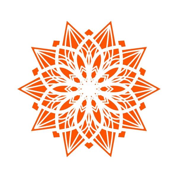 Illustration Vectorielle Mandala Orange Ornementale Fleurs Mandala Ornementales — Image vectorielle