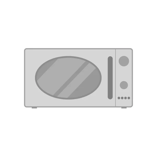 マイクロ波フラットデザインベクトル図 電気オーブン — ストックベクタ