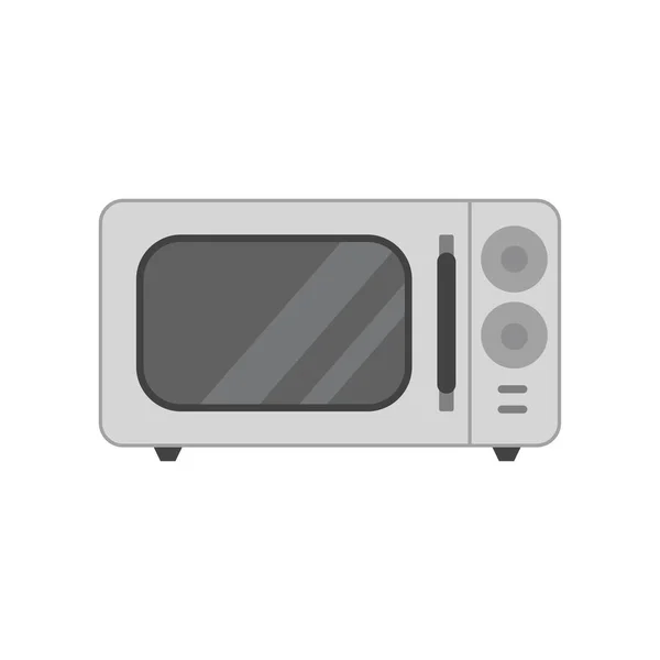 Vlakke Ontwerp Microgolf Vector Illustratie Elektrische Oven — Stockvector