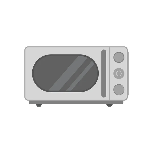 Vlakke Ontwerp Microgolf Vector Illustratie Elektrische Oven — Stockvector
