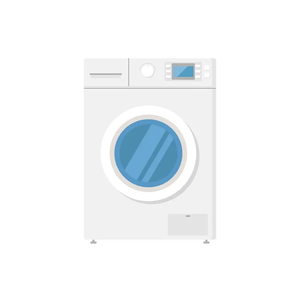 Washing Machine Flat Design Vector Illustration Laundry Service Room Vector — Image vectorielle
