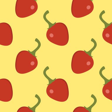 Kırmızı bibersiz pettern vektör çizimi.