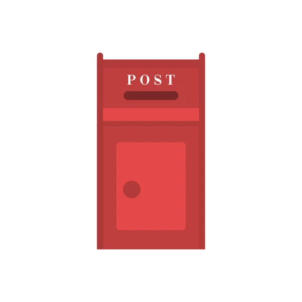 Mail Box Vector Post Mailbox Postal Letterbox Flat Design Vector — Stock Vector