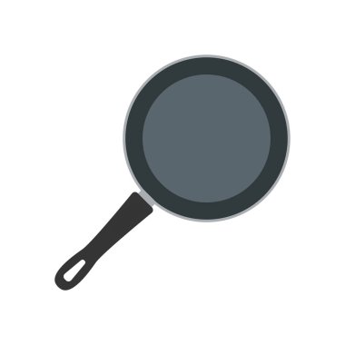frying pan flat design vector illustration