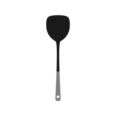 image steel spatula flat design vector illustration. kitchen utensils icon