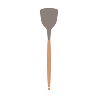 steel spatula flat design vector illustration. kitchen utensils icon